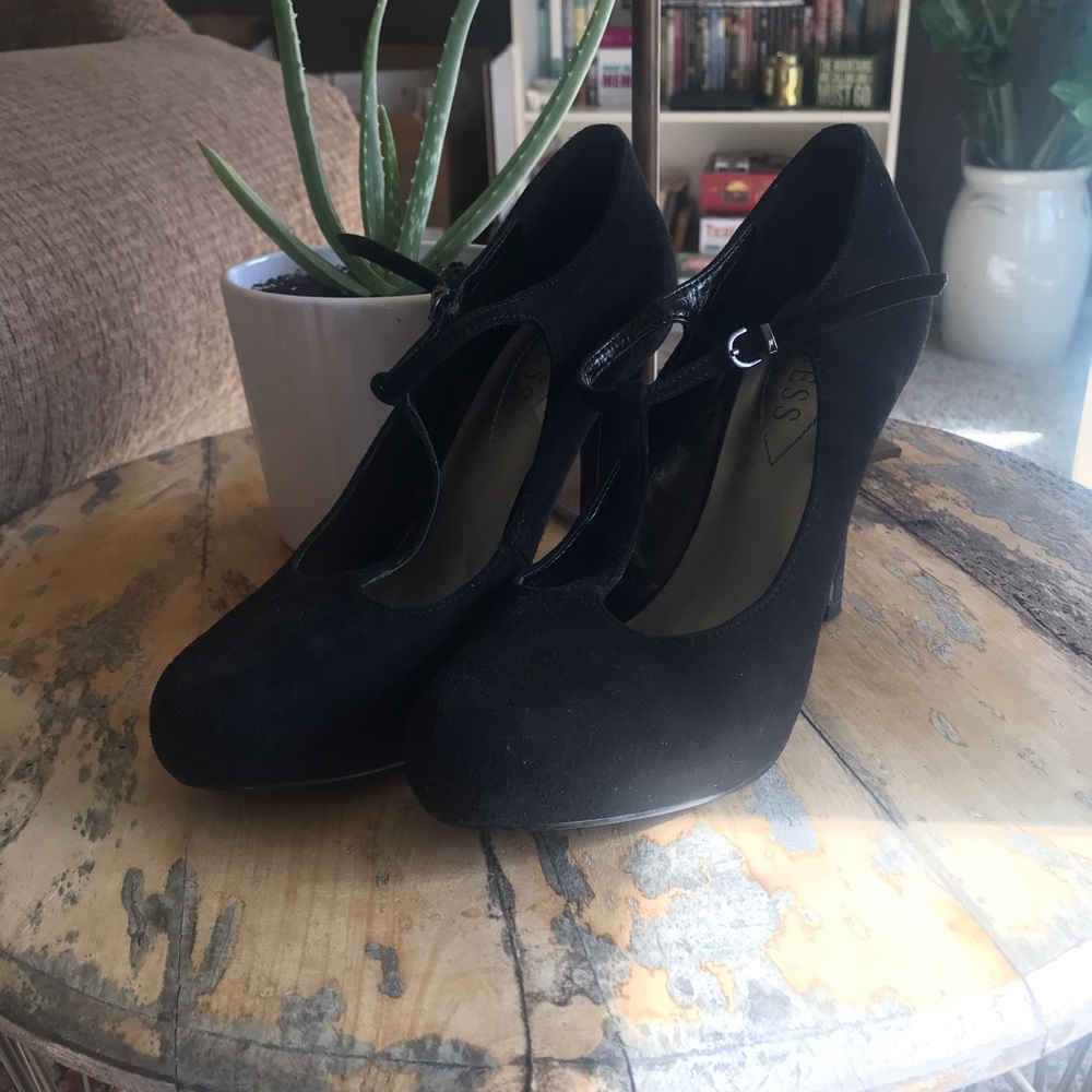 Black T-Strap Heels